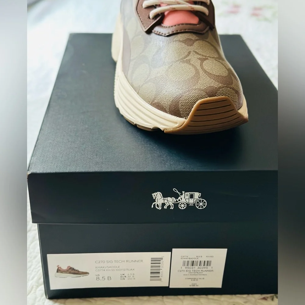 COACH C5774 C270 Tech Runners - Khaki/Saddle SIZE : 8.5 - Picture 8 of 10
